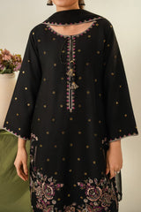 ZARQA EMBROIDERED 3PC (FARSHI)