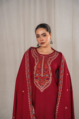 KESAR EMBROIDERED 3PC (FARSHI)
