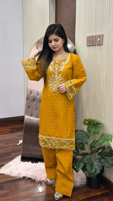 MUQADDAS EMBROIDERED 2PC (FARSHI)