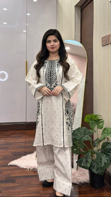 DOVE EMBROIDERED 2PC (FARSHI)