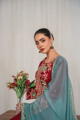 AROHA EMBROIDERED 3PC (DUPPATA)