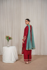 AROHA EMBROIDERED 3PC (DUPPATA)