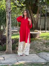 LAL PARI EMBROIDERY 2PC (FARSHI)