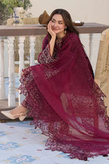 ZAREEN 3PC - EMBROIDERED DRESS